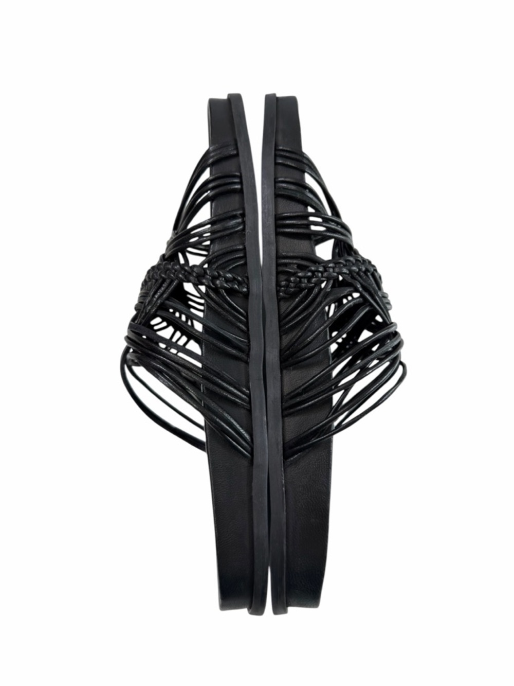 Jeffrey Campbell Intwined Strappy Slide Sandals Black Size 10 - Picture 7 of 16